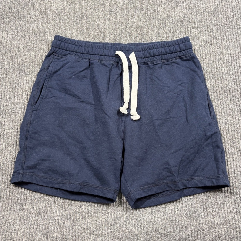 Unbranded Shorts Mens M Navy Blue Drawstring Sweat Shorts Casual Lounge